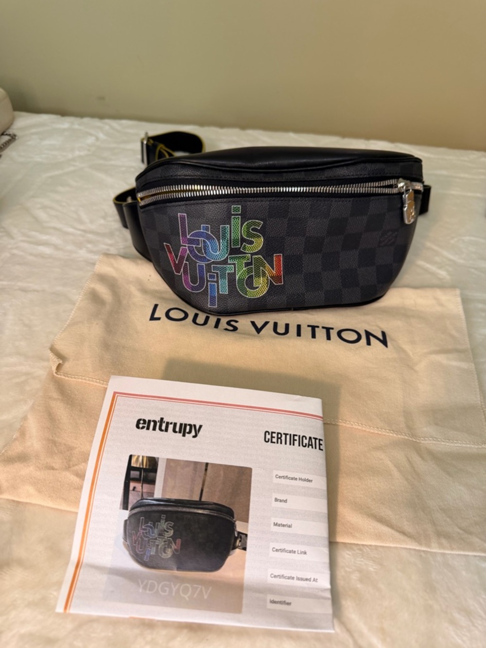 Louis Vuitton Damier Graphite Rainbow Logo Discovery Bum Bag - Picture 2 of 16